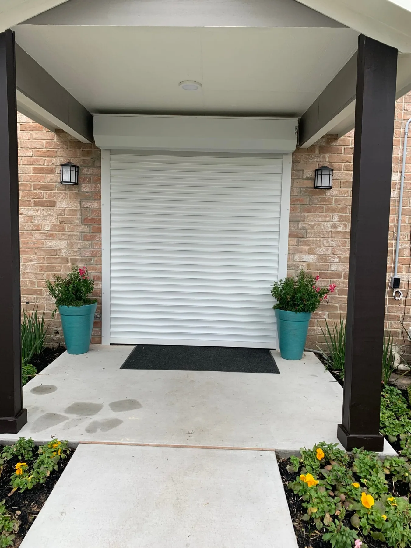 White residential shutter